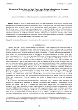 Correlation of Global Head and Brain Tissue Injury Criteria