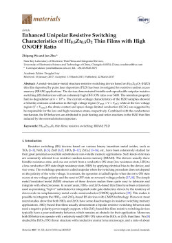 Enhanced Unipolar Resistive Switching Characteristics of Hf0.5Zr0