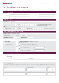 Direct Debit Request: Loan Repayment