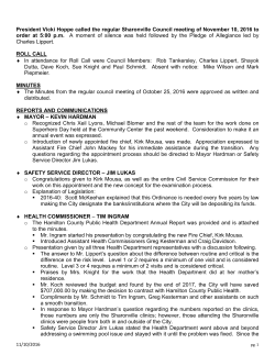 President Vicki Hoppe called the regular