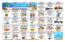 activity calendar - Oakdale Heights of Redding