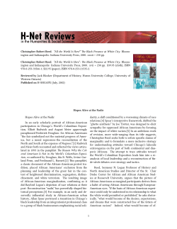 Hopes Alive at the Nadir - H-Net