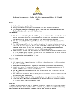 Reciprocal Arrangements &ndash; Ely City Golf Club / Peterborough Milton