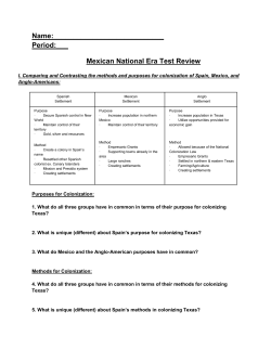 Test Review -- Mexican National and Spanish Colonial