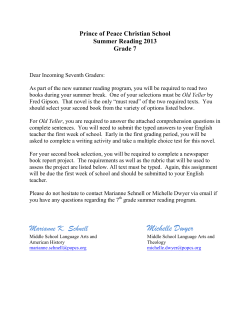 Michelle Dwyer - Prince of Peace Christian School