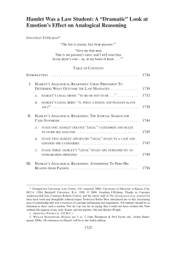 Hamlet Was a Law Student: A &ldquo;Dramatic&rdquo;