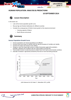 HUMAN POPULATION: ANALYSIS