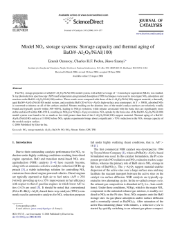 Storage capacity and thermal aging of BaO/&theta;