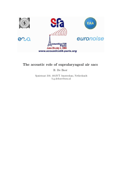 The acoustic role of supralaryngeal air sacs