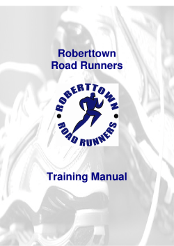 Roberttown Road Runners Training Manual