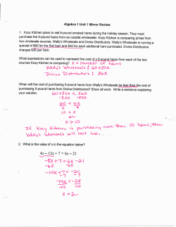 Algebra 1 Unit 1 Mirror Review