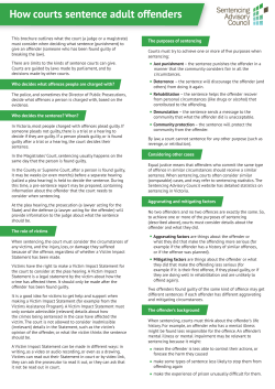 How courts sentence adult offenders