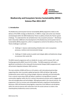 BESS Science Plan 2011-2017
