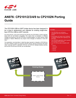 AN976: CP2101/2/3/4/9 to CP2102N Porting Guide