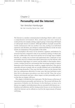 Personality and the Internet