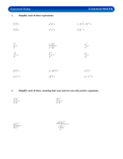 Exponent Rules (including Negative and Fraction