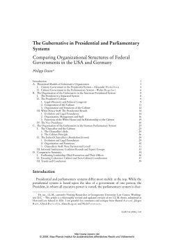 The Gubernative in Presidential and Parliamentary Systems
