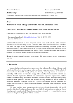 A review of ocean energy converters, with an