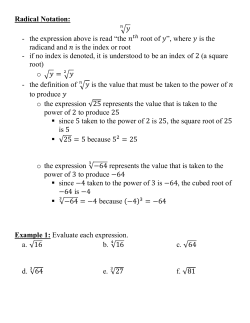 Radical Notation