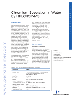 Chromium Speciation in Water by HPLC/ICP-MS