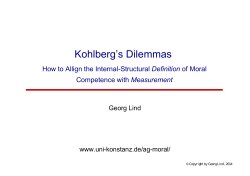 Kohlberg`s Dilemmas