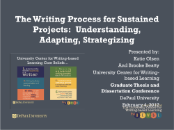 The Writing Process for Sustained Projects