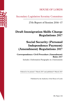 Draft Immigration Skills Charge Regulations 2017
