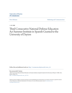 Third Consecutive National Defense Education Act