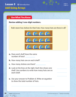 Lesson 5 Add Using Arrays - Gulfport School District