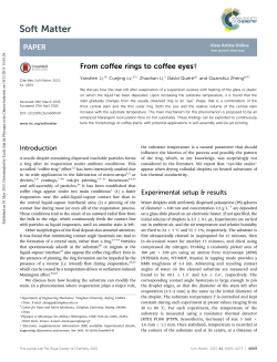 From coffee rings to coffee eyes