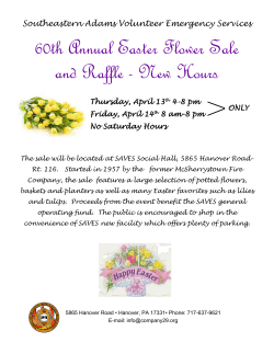 Easter Flower Sale and Spring Raffle