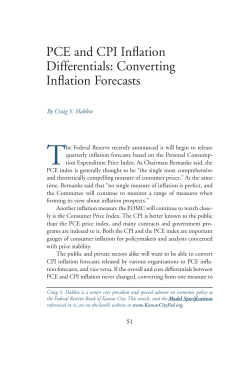 PCE and CPI Inflation Differentials