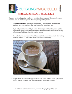 21 Ideas for Writing Your Blog Posts Fast