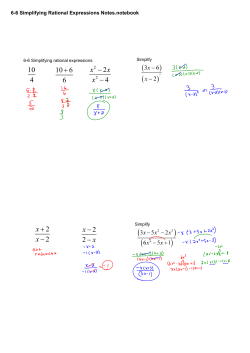 6-6 Simplifying Rational Expressions Notes.notebook
