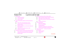 Module P10.1 A particle model for light