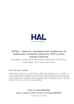 TyPTex : Inductive typological text classification by - Hal-SHS