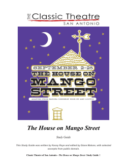 The House on Mango Street - The Classic Theatre of San Antonio