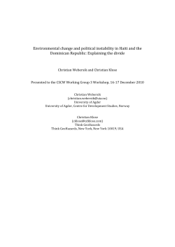 Environmental change and political instability in Haiti and the