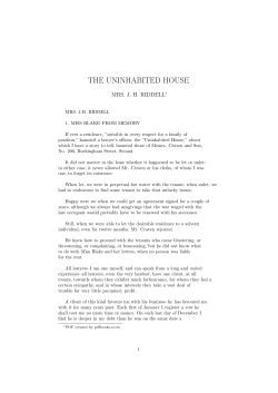 THE UNINHABITED HOUSE