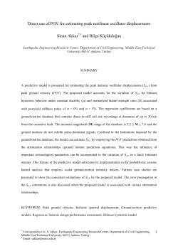 Direct use of PGV for estimating peak nonlinear oscillator