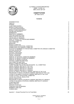 constitution - Ulysses Club