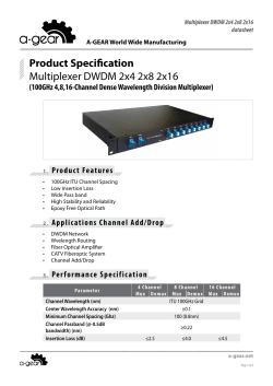DWDM Multiplexer 2x4 2x8 2x16 - A-gear