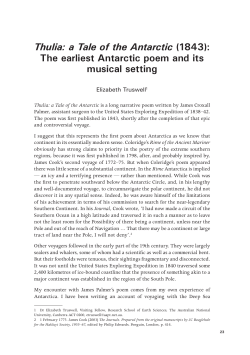 Thulia: a Tale of the Antarctic (1843): The earliest Antarctic poem