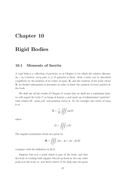 Chapter 10 Rigid Bodies