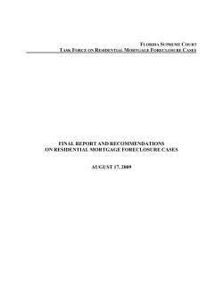Task Force on Residential Mortgage Foreclosure Cases