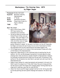 Masterpiece: The Dancing Class, 1874 by Edgar Degas