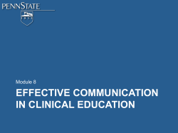 effective communication in clinical education