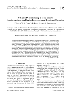 Collective Decision-making in Social Spiders: Dragline