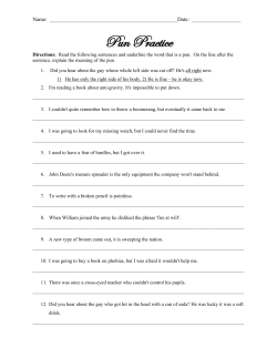 Pun Practice - EnglishResources