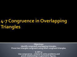 4-7 Congruence in Overlapping Triangles